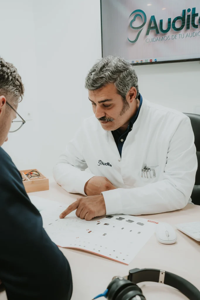 foto del equipo de audite con un cliente